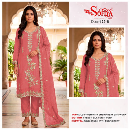 Dn 127 Abcd Sofiya Crush Pakistani Salwar Suits Manufacturer India