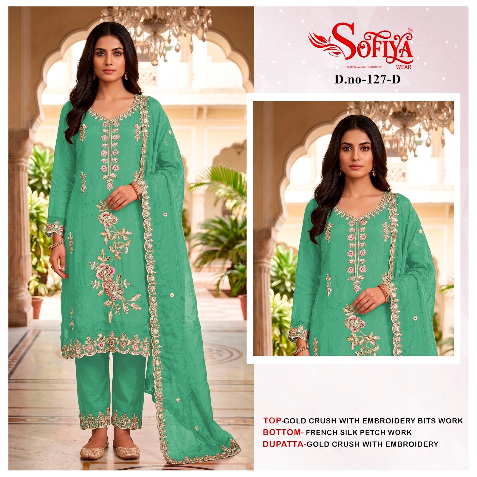 Dn 127 Abcd Sofiya Crush Pakistani Salwar Suits Manufacturer India
