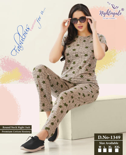 Dn 1349 Nightingale Hosiery Pyjama Night Suits Manufacturer