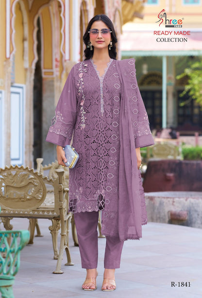 Dn 1841 Shree Fabs Cotton Cambric Pakistani Readymade Suits Manufacturer India