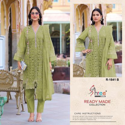 Dn 1841 Shree Fabs Cotton Cambric Pakistani Readymade Suits Manufacturer India