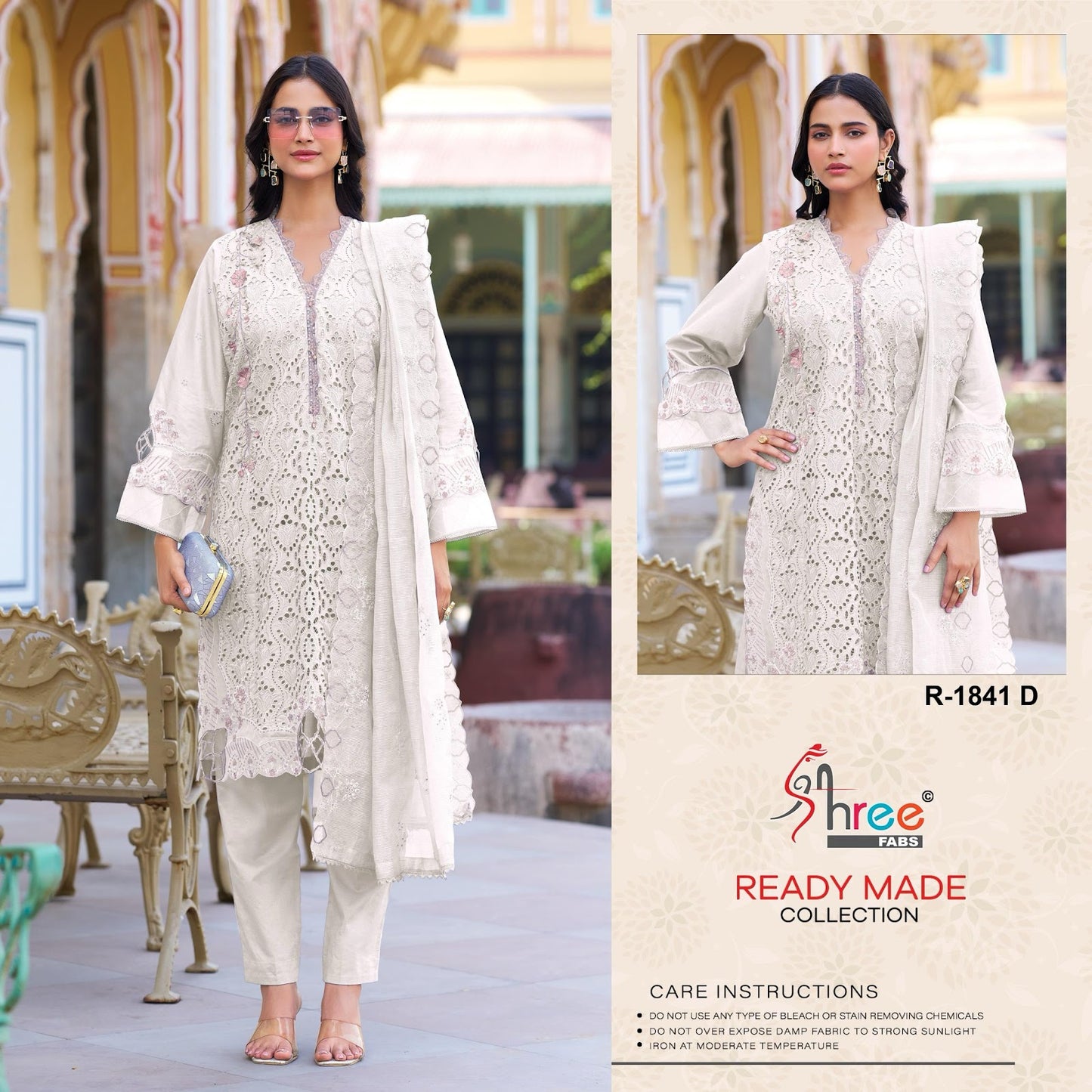 Dn 1841 Shree Fabs Cotton Cambric Pakistani Readymade Suits Manufacturer India