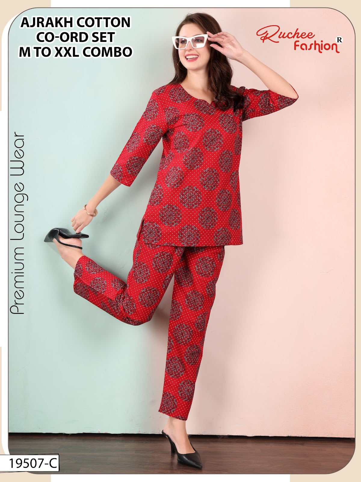 Dn 19507-19508 Ruchee Fashion Cotton Co Ord Set Manufacturer