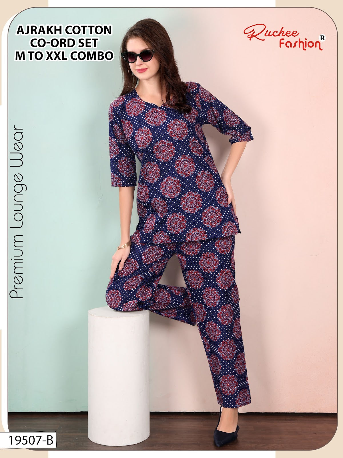Dn 19507-19508 Ruchee Fashion Cotton Co Ord Set Manufacturer
