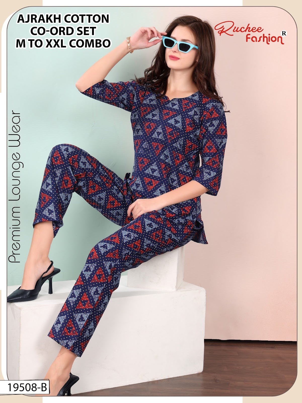 Dn 19507-19508 Ruchee Fashion Cotton Co Ord Set Manufacturer
