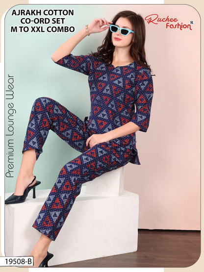 Dn 19507-19508 Ruchee Fashion Cotton Co Ord Set Manufacturer