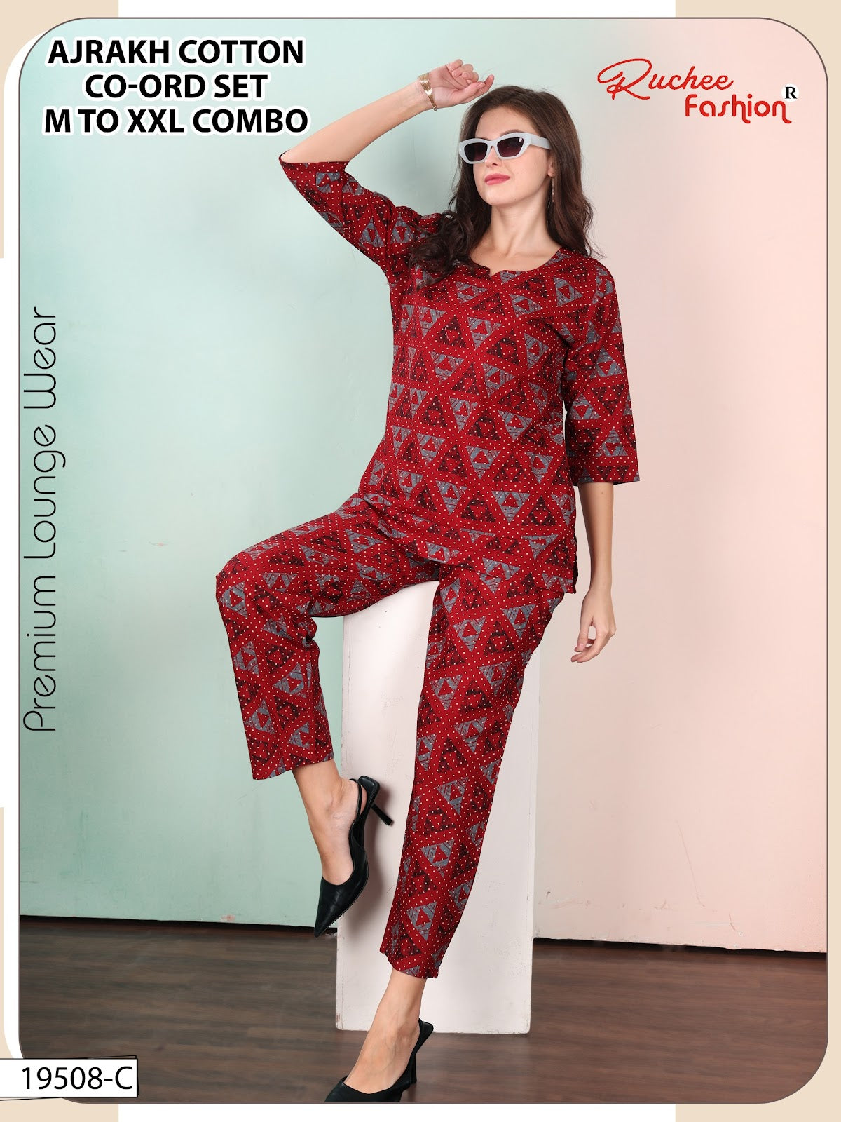 Dn 19507-19508 Ruchee Fashion Cotton Co Ord Set Manufacturer