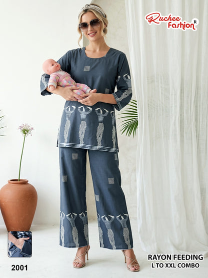 Dn 1992-2001 Ruchee Fashion Rayon Feeding Co-Ord Set Wholesaler Gujarat