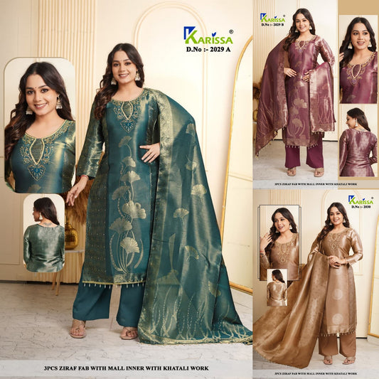 Dn 2029-2030 Karissa Readymade Pant Style Suits Manufacturer Gujarat