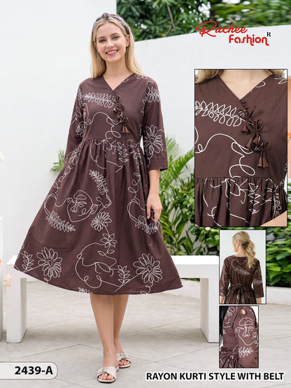 Dn 2436-2442 Ruchee Fashion Rayon Anarkali Kurtis Manufacturer