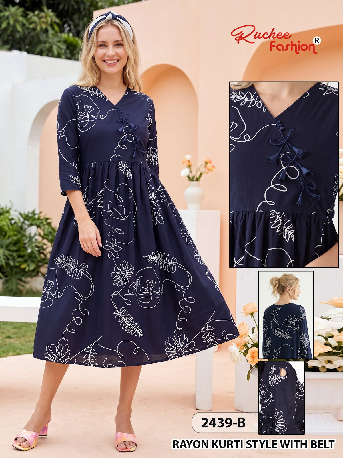 Dn 2436-2442 Ruchee Fashion Rayon Anarkali Kurtis Manufacturer