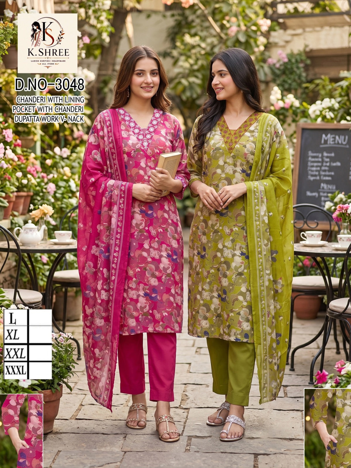 Dn 3044-3049 K Shree Chanderi Readymade Pant Style Suits Wholesaler
