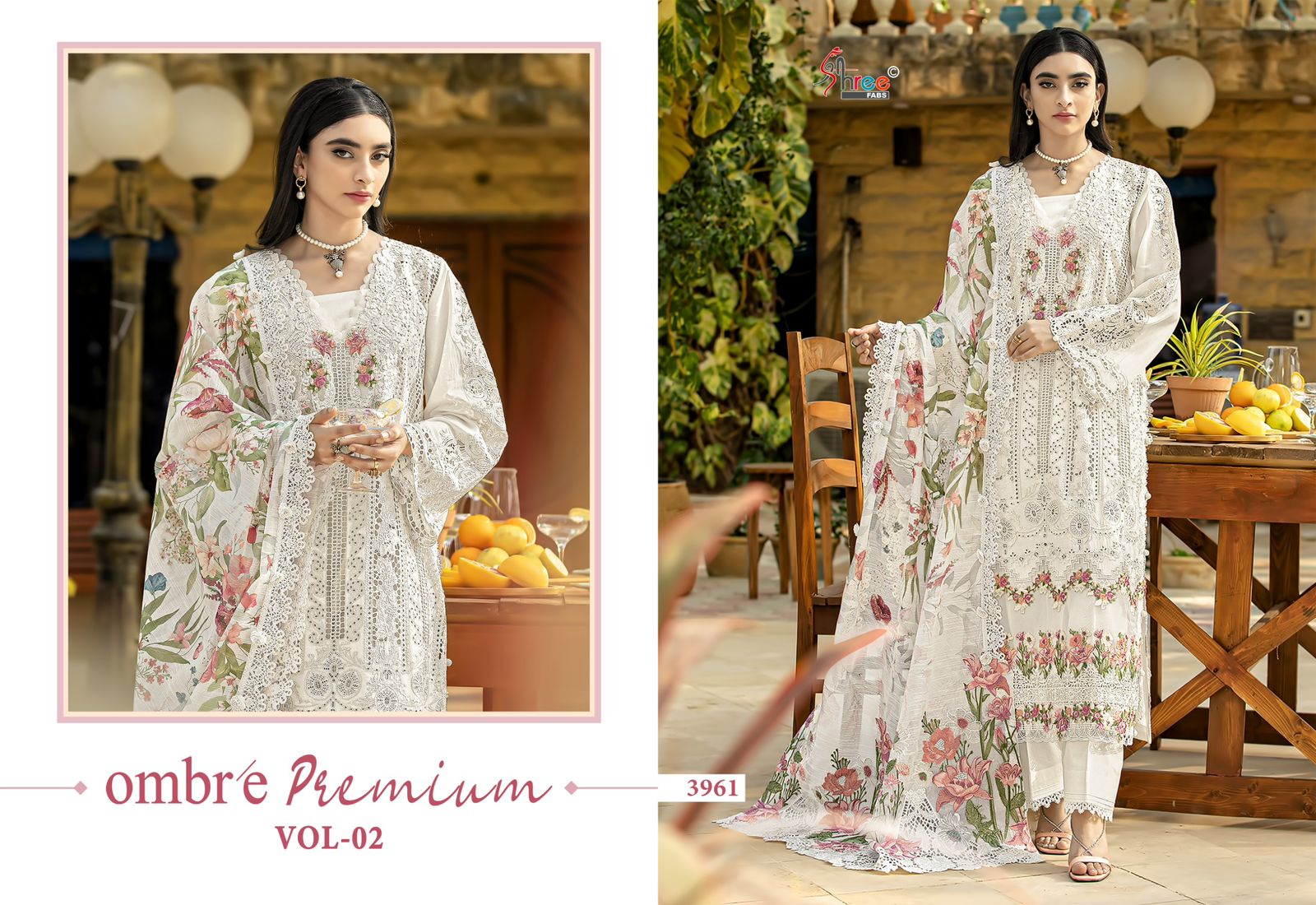 Dn 3961 Ombre Premium Vol 2 Color Collection Shree Fabs Cotton Pakistani Salwar Suits Wholesaler India