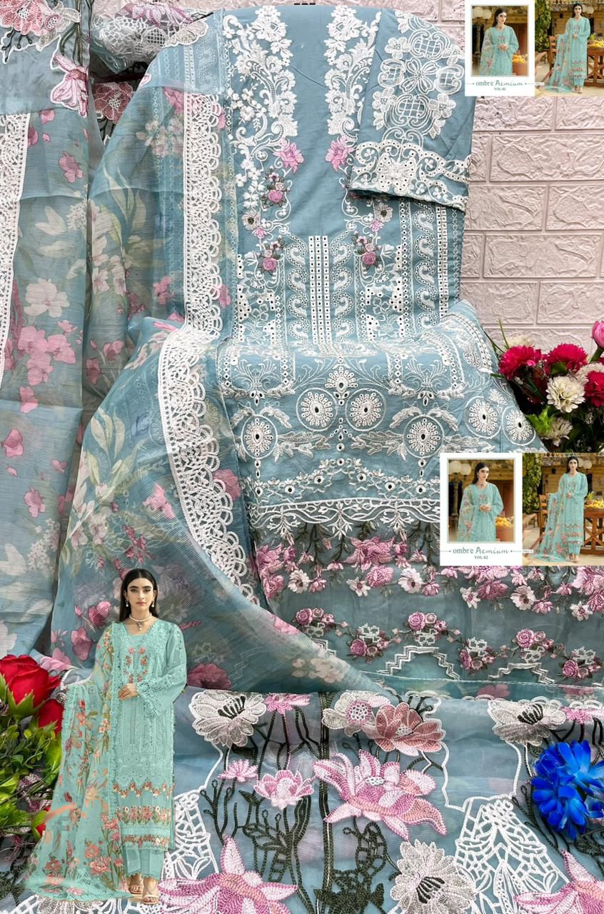 Dn 3961 Ombre Premium Vol 2 Color Collection Shree Fabs Cotton Pakistani Salwar Suits Wholesaler India