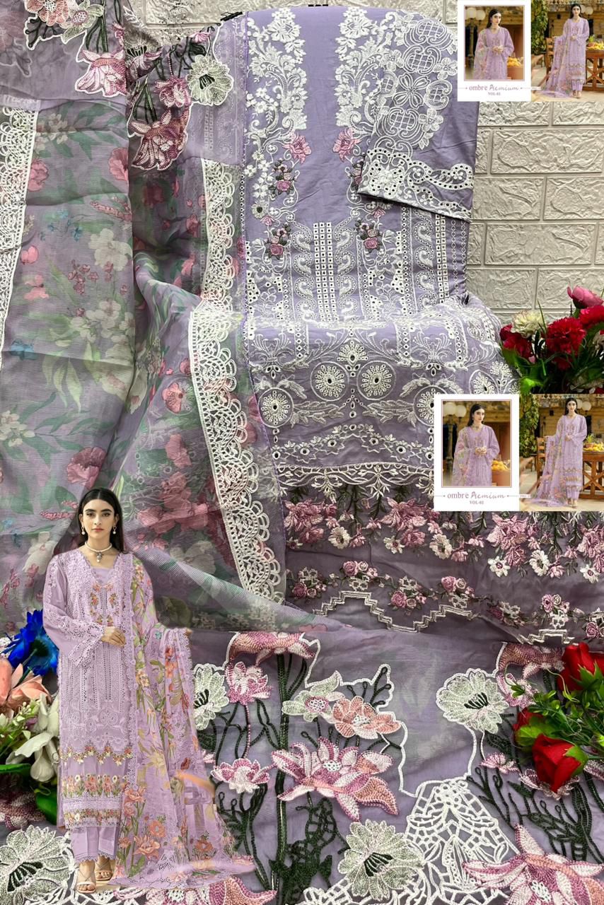 Dn 3961 Ombre Premium Vol 2 Color Collection Shree Fabs Cotton Pakistani Salwar Suits Wholesaler India