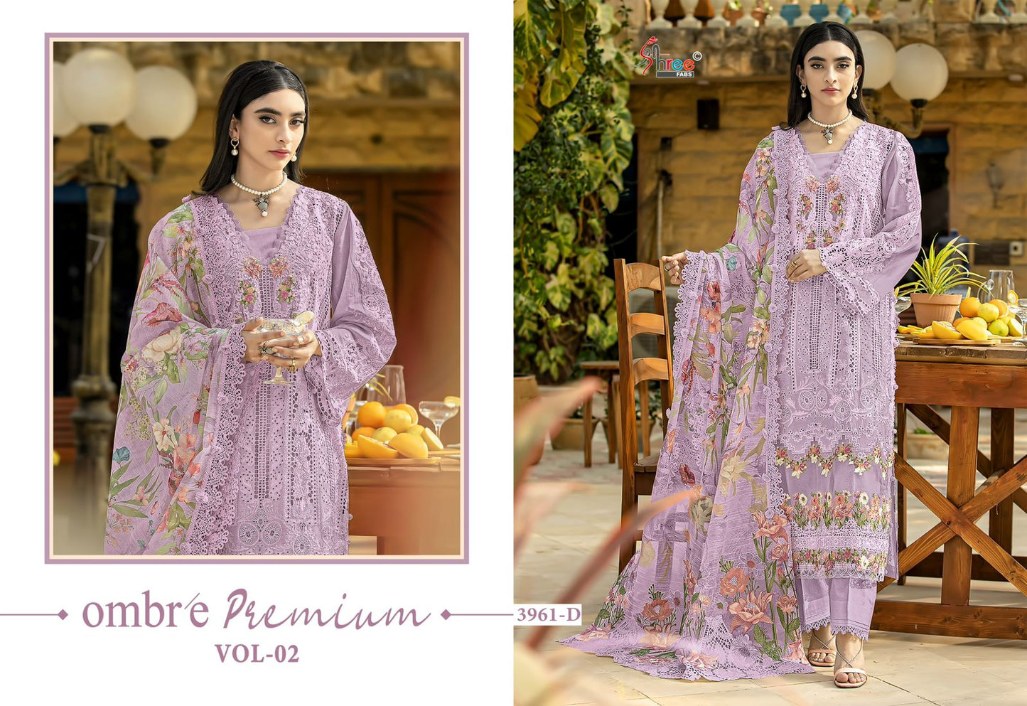 Dn 3961 Ombre Premium Vol 2 Color Collection Shree Fabs Cotton Pakistani Salwar Suits Wholesaler India