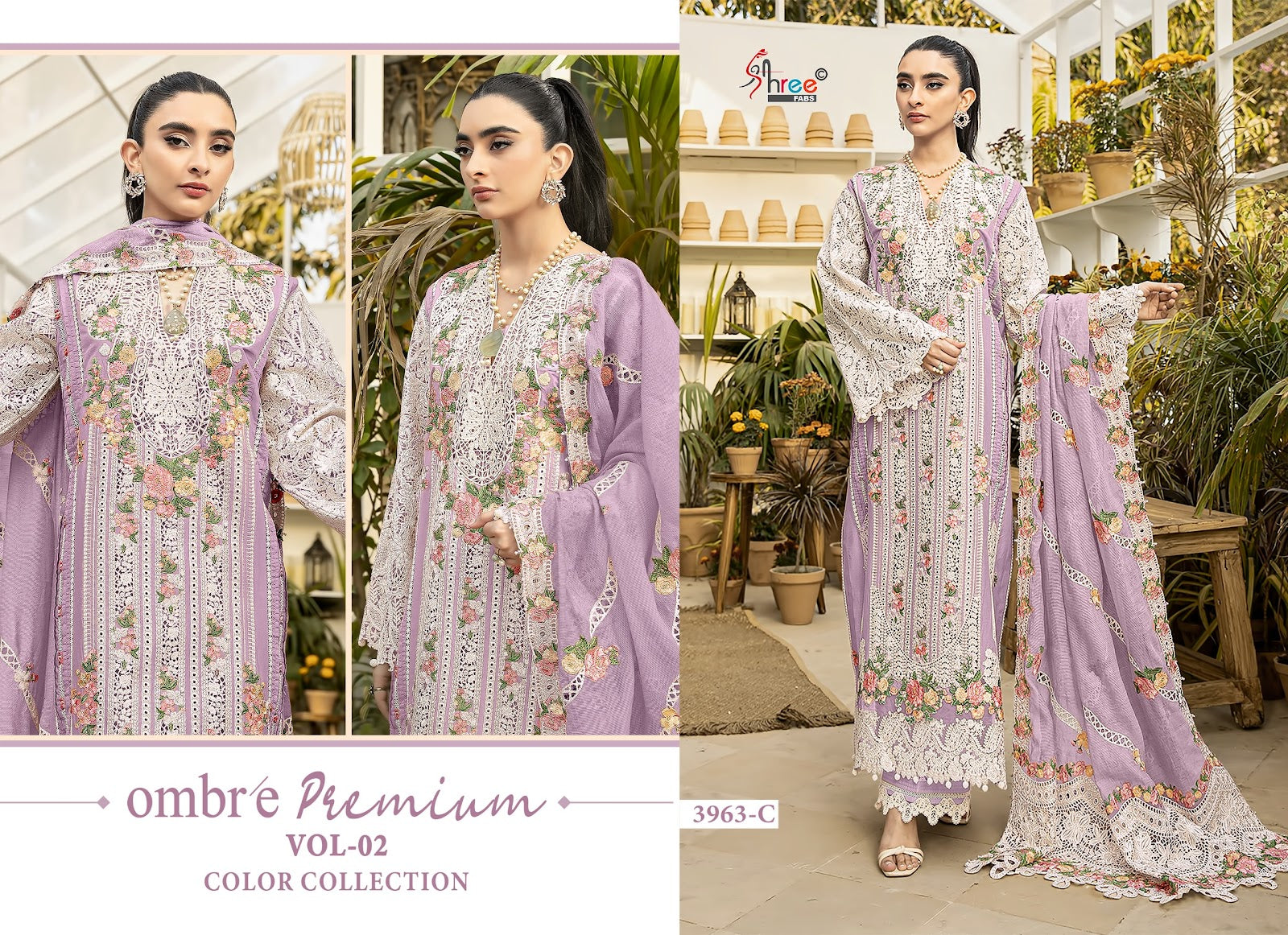 Dn 3963 Ombre Premium Vol 2 Color Collection Shree Fabs Cotton Pakistani Salwar Suits Wholesale