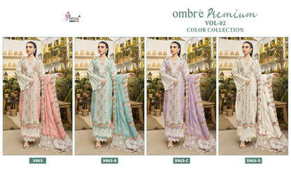Dn 3963 Ombre Premium Vol 2 Color Collection Shree Fabs Cotton Pakistani Salwar Suits Wholesale
