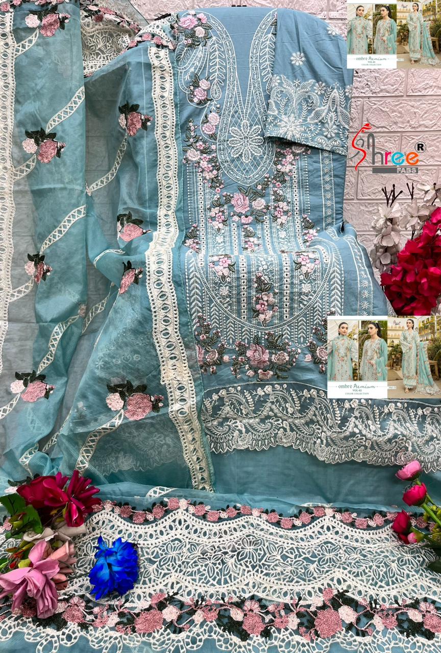 Dn 3963 Ombre Premium Vol 2 Color Collection Shree Fabs Cotton Pakistani Salwar Suits Wholesale