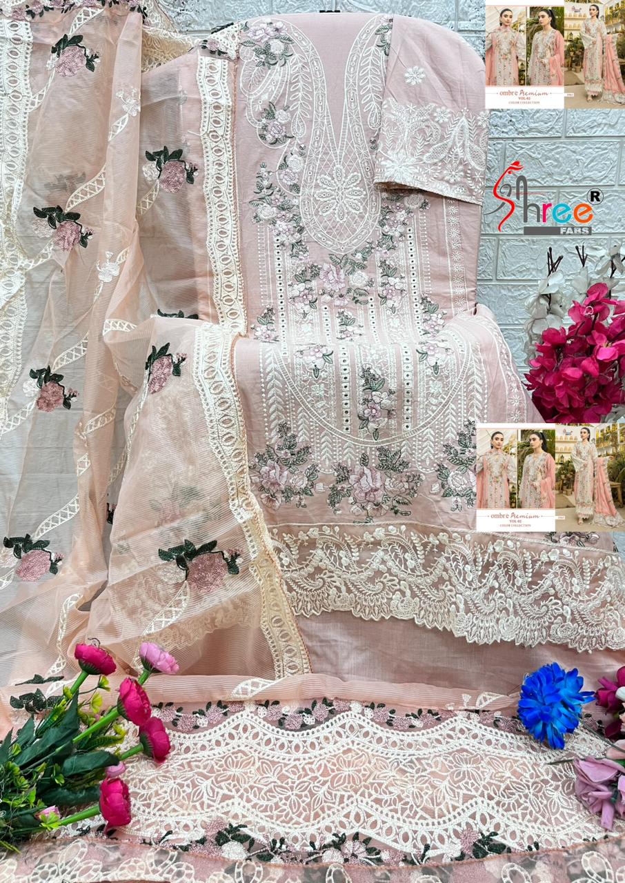 Dn 3963 Ombre Premium Vol 2 Color Collection Shree Fabs Cotton Pakistani Salwar Suits Wholesale