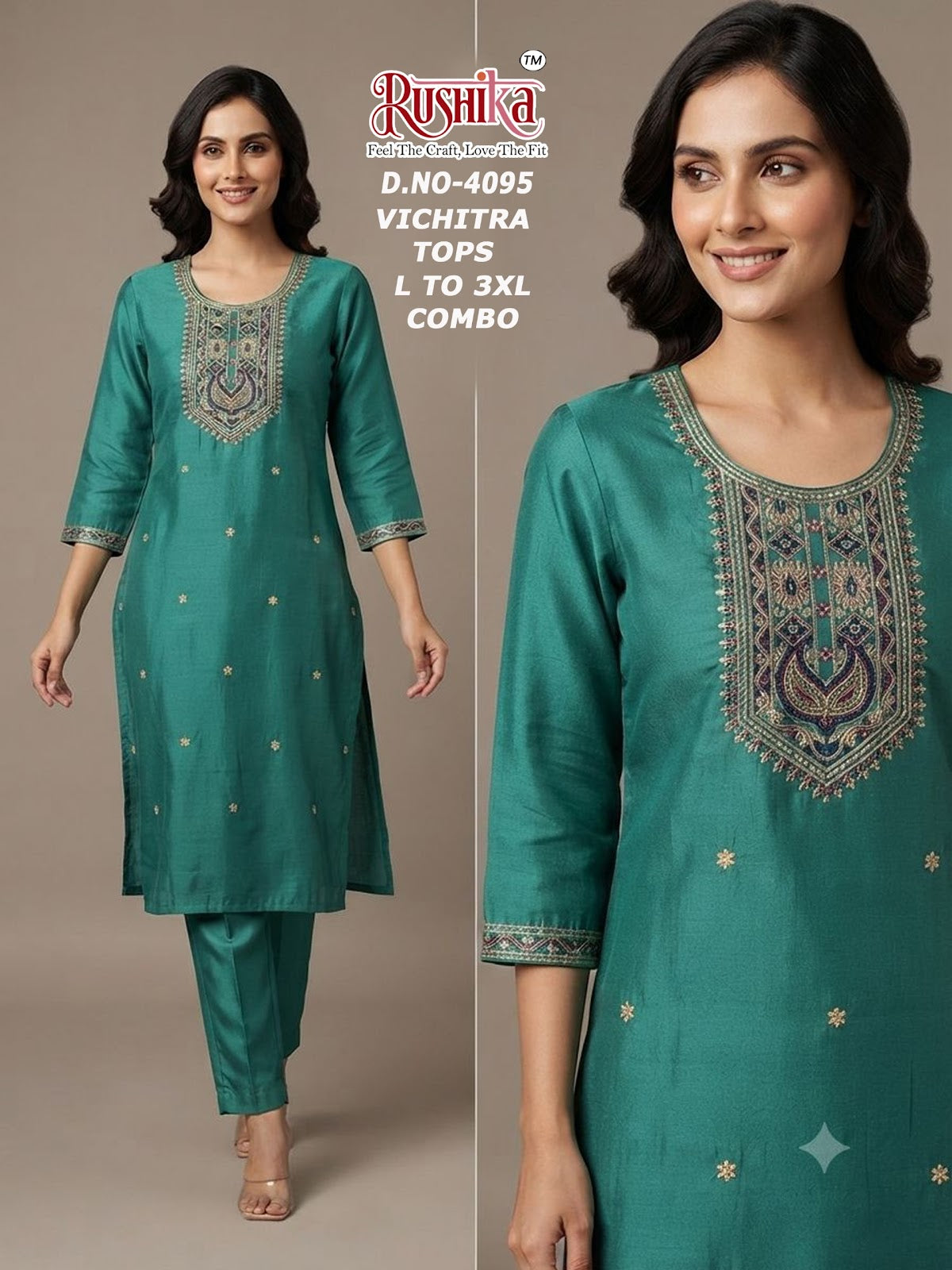 Dn 4092-4111 Rushika Vichitra Knee Length Kurtis Wholesale Rate
