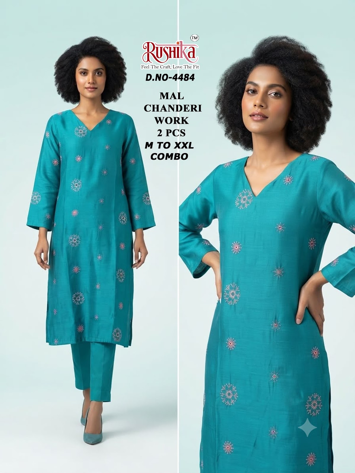 Dn 4482-4493 Rushika Chanderi Co Ord Set Exporter India