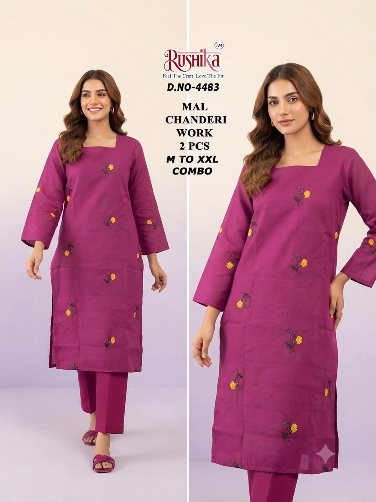 Dn 4482-4493 Rushika Chanderi Co Ord Set Exporter India