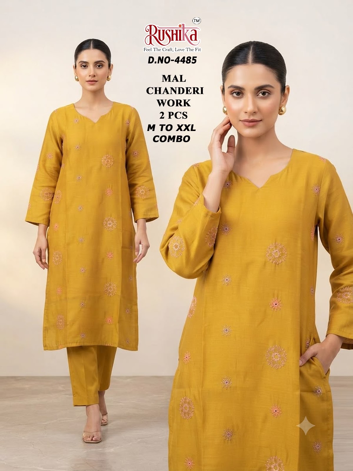 Dn 4482-4493 Rushika Chanderi Co Ord Set Exporter India