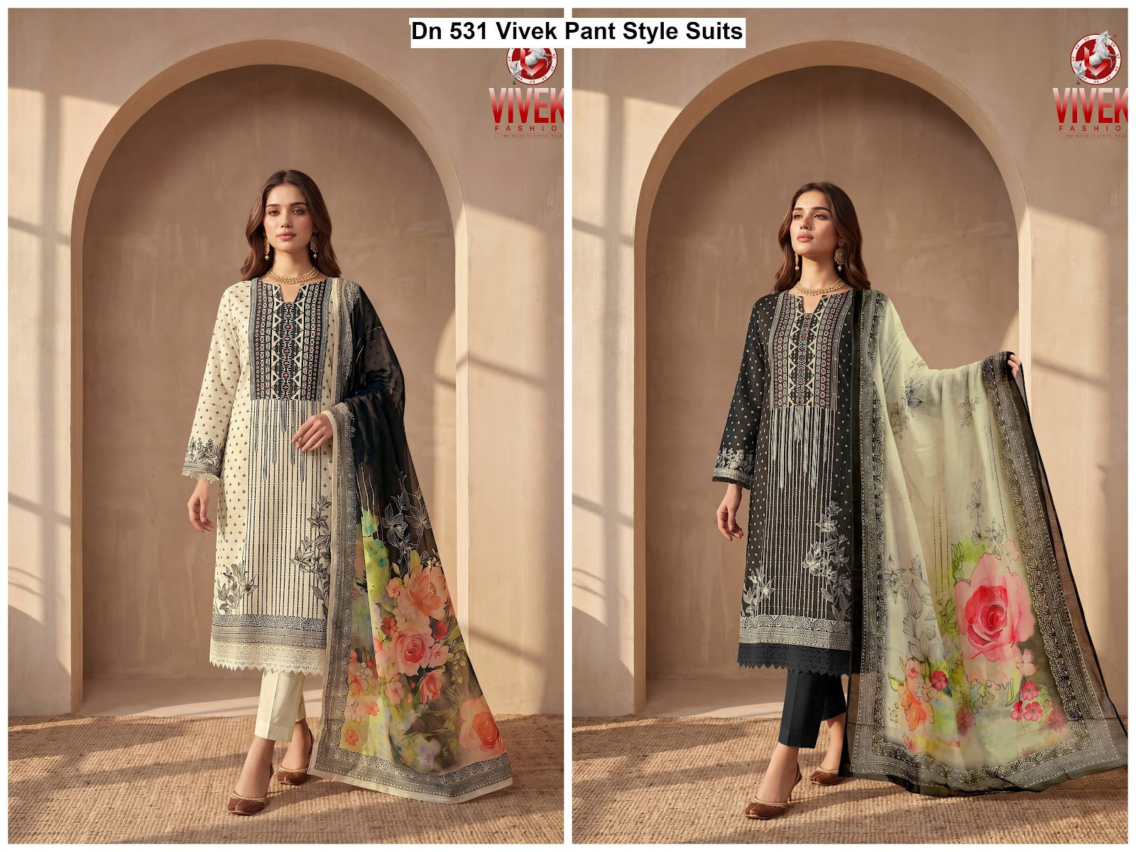 Dn 531 Vivek Pure Maslin Pant Style Suits Wholesaler Gujarat