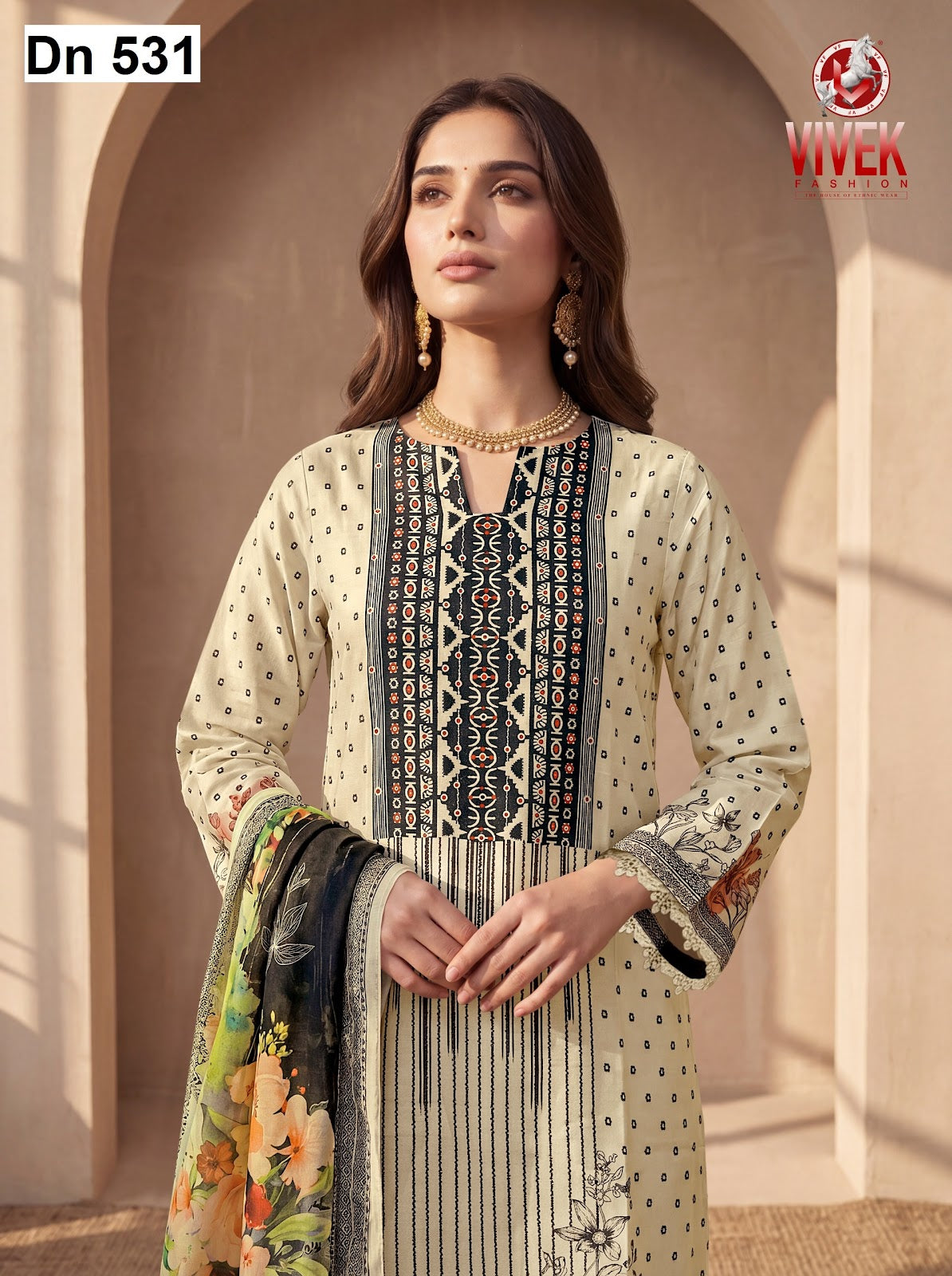 Dn 531 Vivek Pure Maslin Pant Style Suits Wholesaler Gujarat