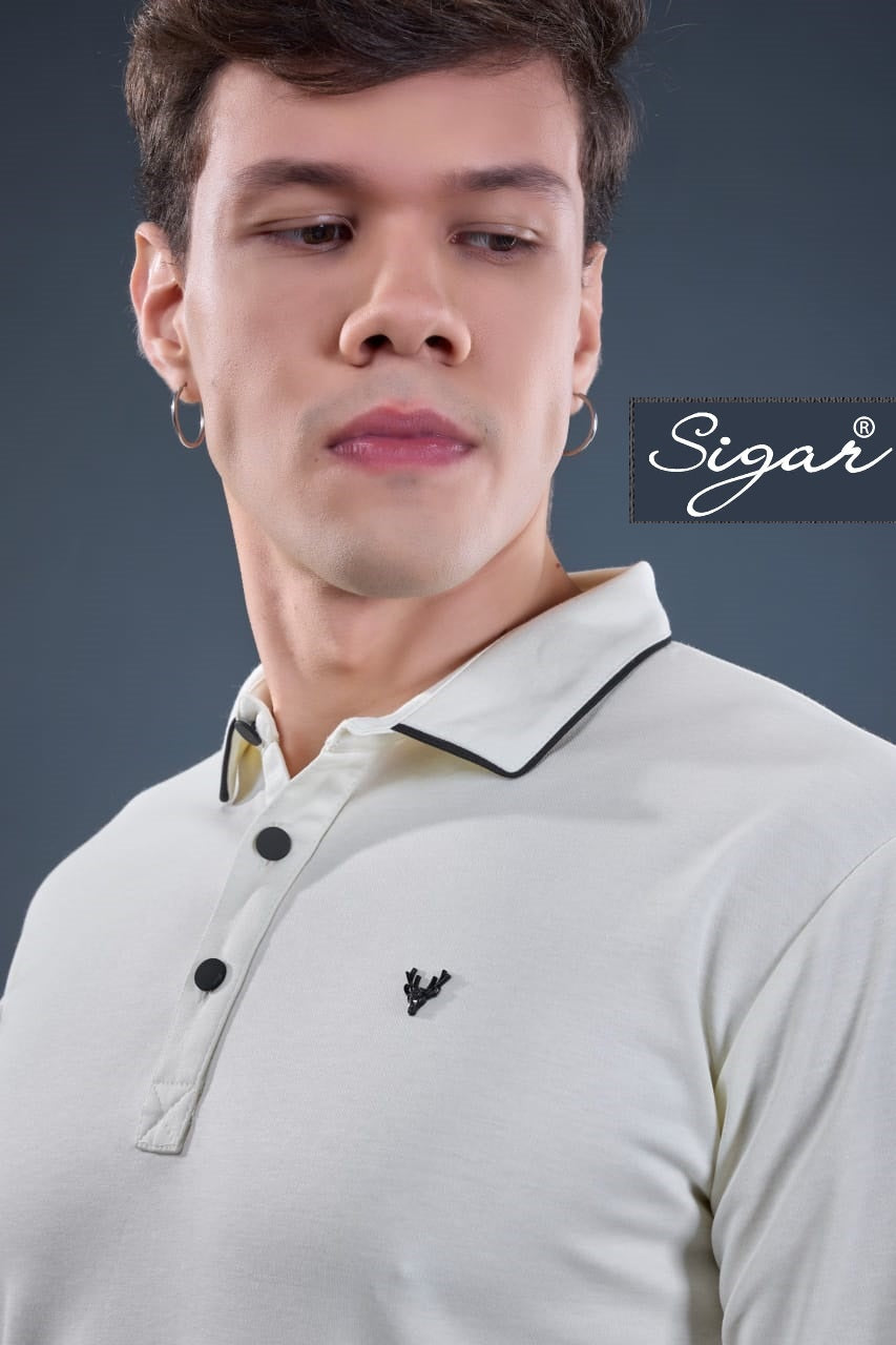 Dn 8024 Full Sleeves Sigar Interlock Mens Tshirts Exporter