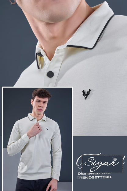 Dn 8024 Full Sleeves Sigar Interlock Mens Tshirts Exporter