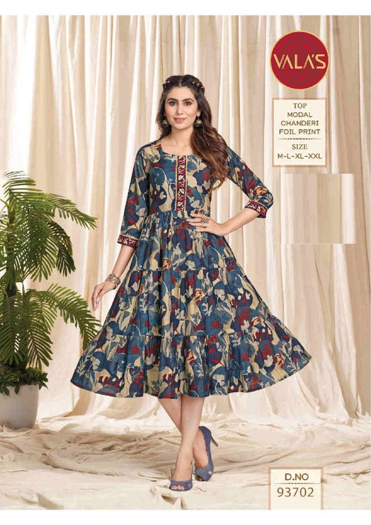 Dn 93702 Valas Anarkali Kurtis Supplier Ahmedabad