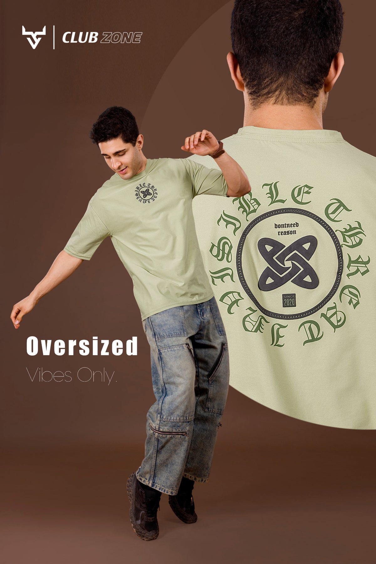 Dno 2063 Club Zone Cotton Mens Tshirts Manufacturer Gujarat