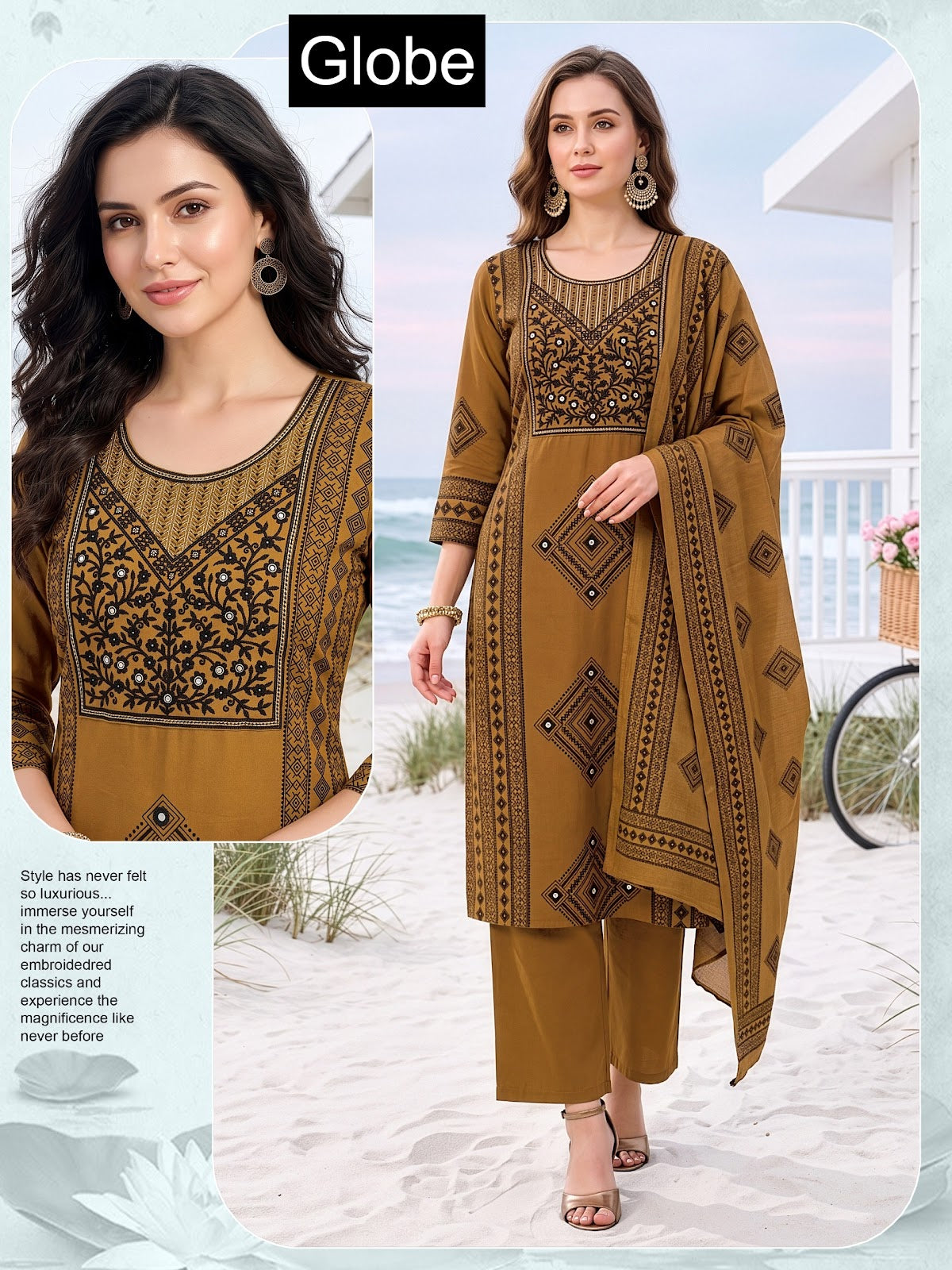 Dno 10041-10050 Globe Dhabu Readymade Cotton Pant Suits Manufacturer Gujarat
