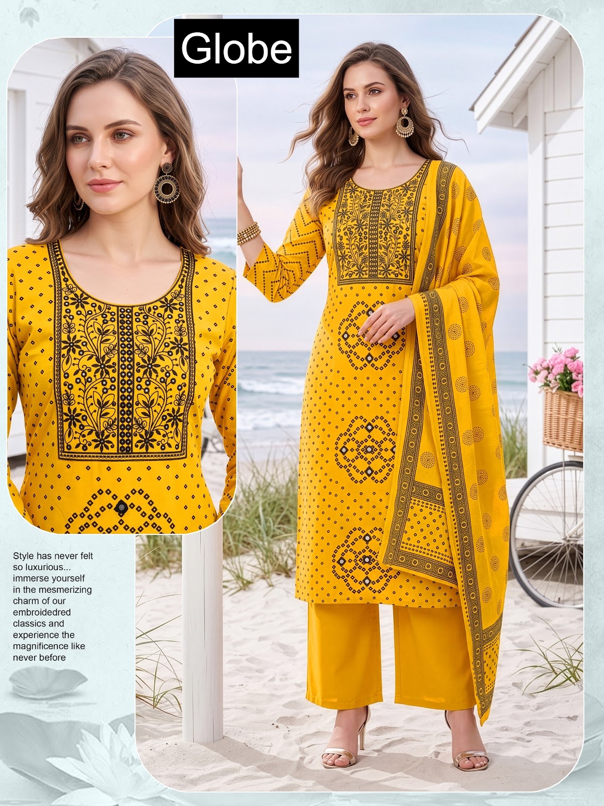Dno 10041-10050 Globe Dhabu Readymade Cotton Pant Suits Manufacturer Gujarat