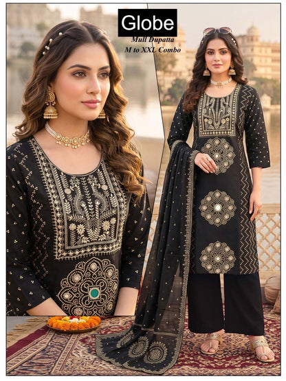 Dno 10041-10050 Globe Dhabu Readymade Cotton Pant Suits Manufacturer Gujarat