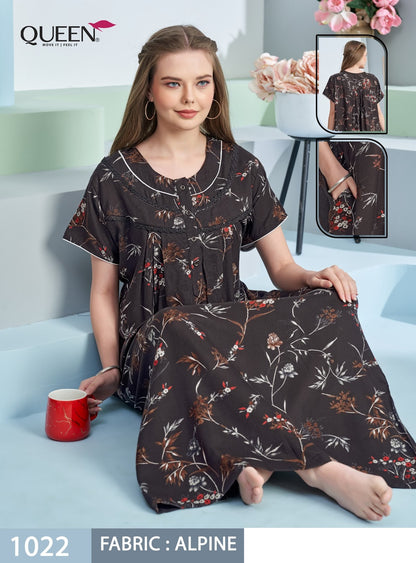 Dno 1019-1022 Queen Alpine Night Gowns Manufacturer