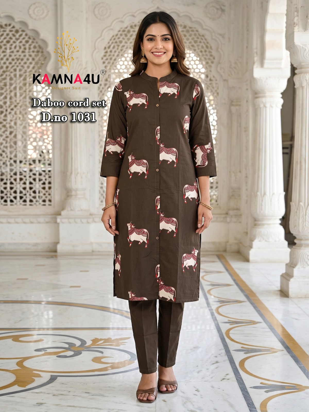 Dno 1028-1038 Kamna4U Dhabu Co Ord Set Exporter India