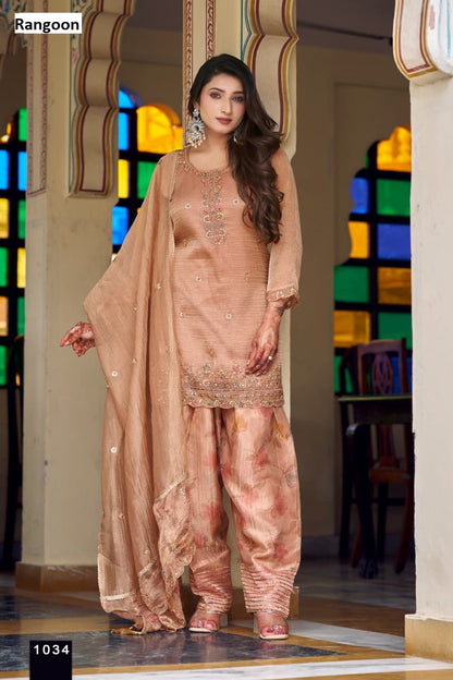 Dno 1033-1036 Rangoon Salsa Readymade Suits Wholesale Price