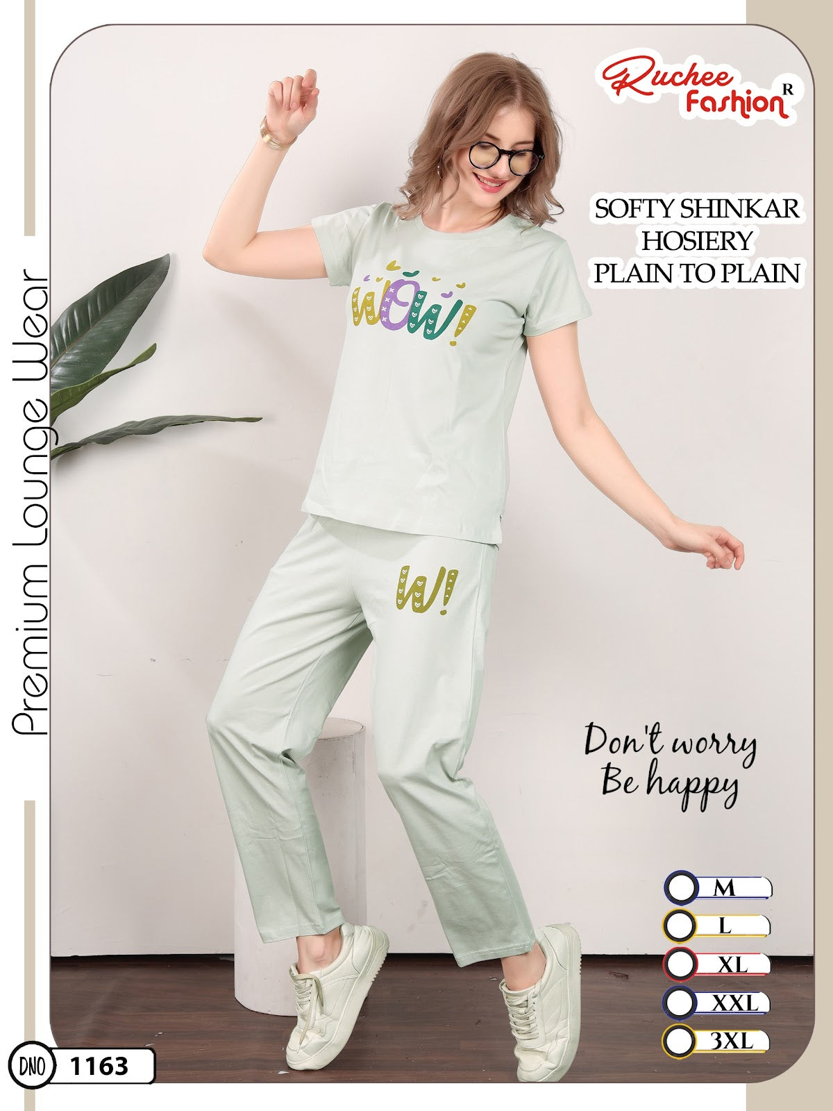 Dno 1160-1165 Ruchee Fashion Sinker Pyjama Night Suits Wholesaler Gujarat