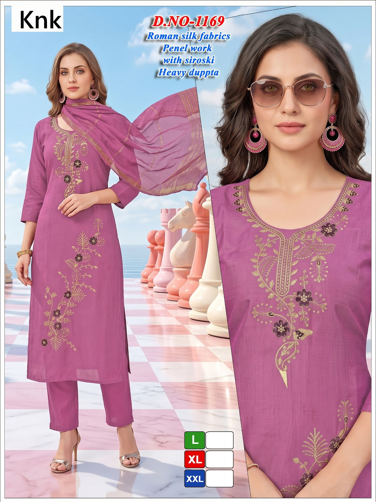 Dno 1169-1174 Knk Roman Silk Readymade Pant Style Suits Manufacturer India