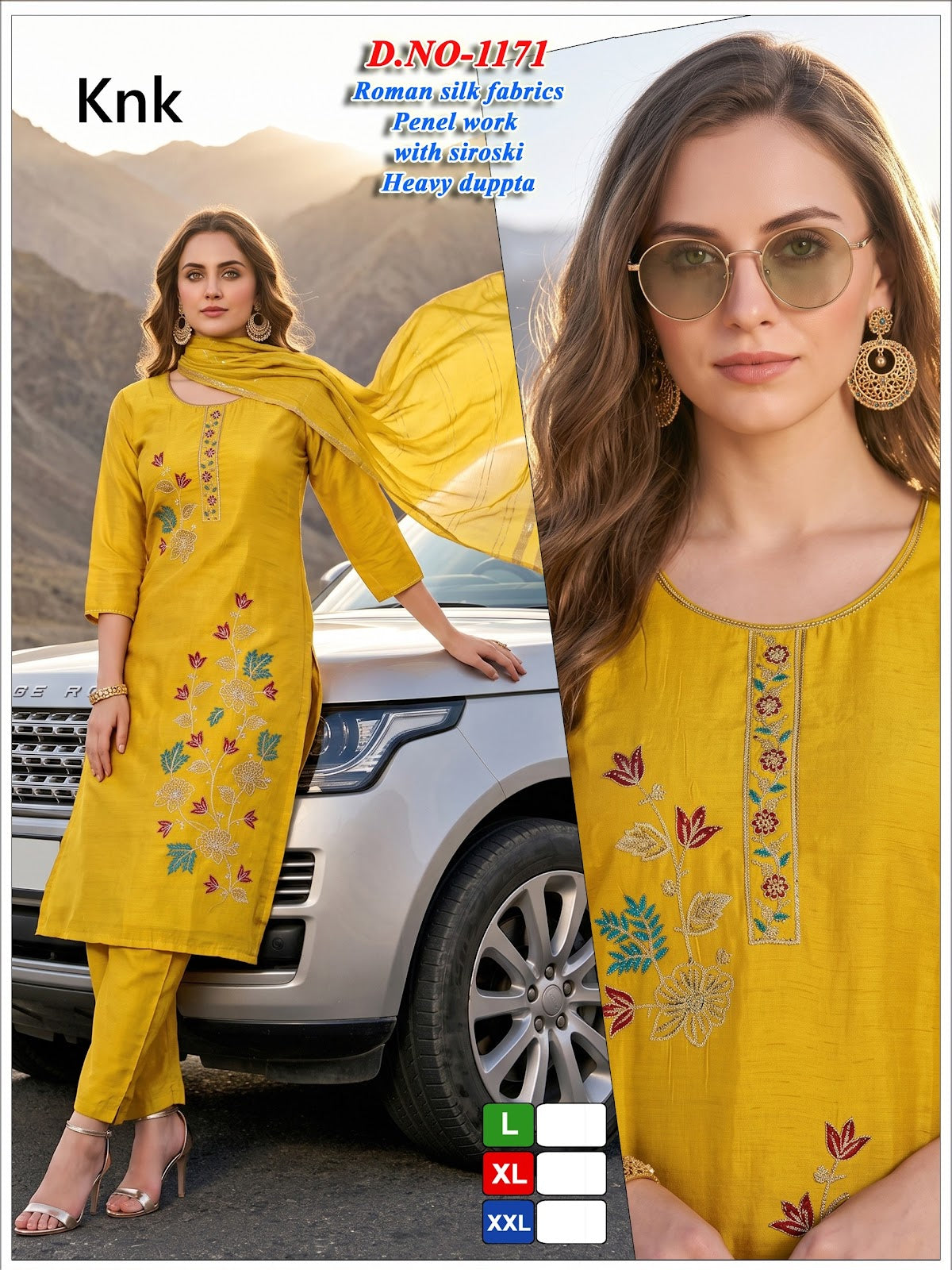 Dno 1169-1174 Knk Roman Silk Readymade Pant Style Suits Manufacturer India