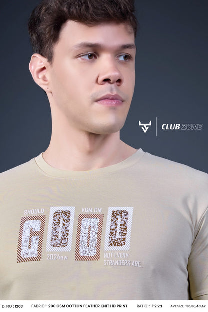Dno 1203 Club Zone Cotton Mens Tshirts Exporter Gujarat
