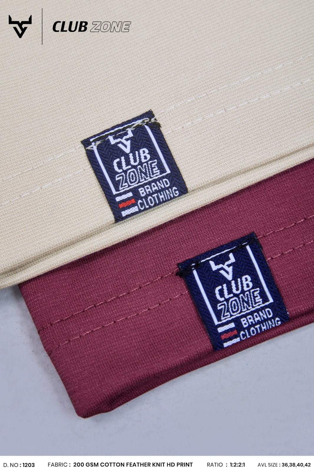 Dno 1203 Club Zone Cotton Mens Tshirts Exporter Gujarat