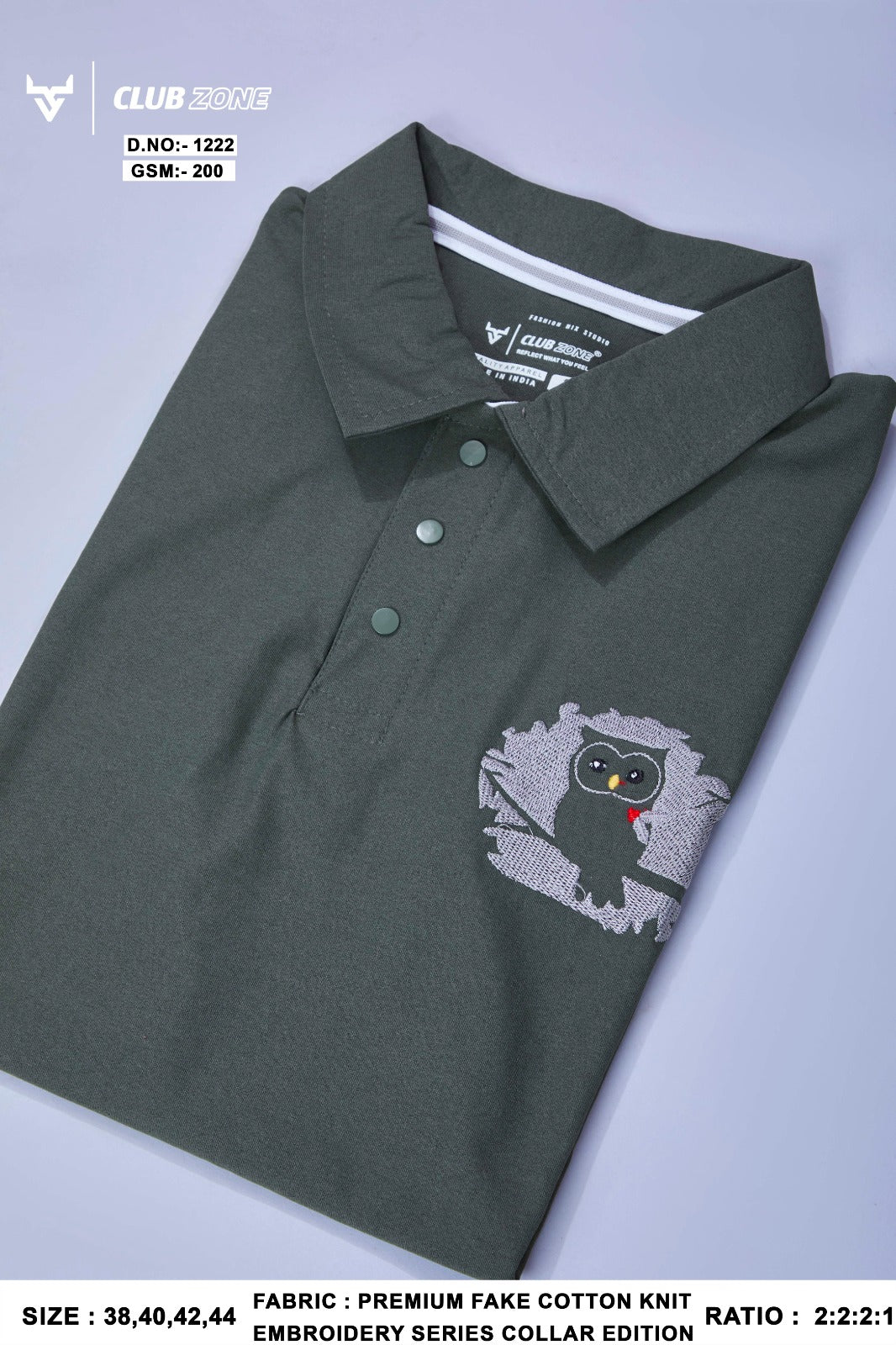 Dno 1222 Club Zone Fake Cotton Mens Tshirts Wholesale Rate