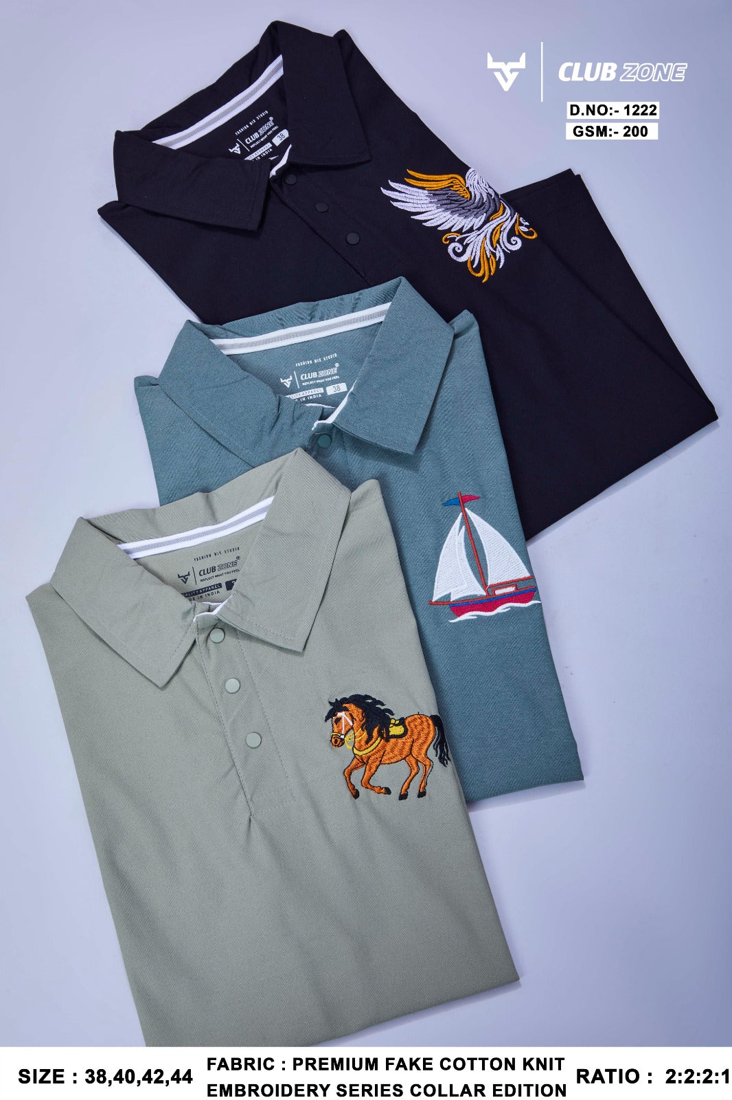 Dno 1222 Club Zone Fake Cotton Mens Tshirts Wholesale Rate