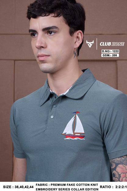 Dno 1222 Club Zone Fake Cotton Mens Tshirts Wholesale Rate