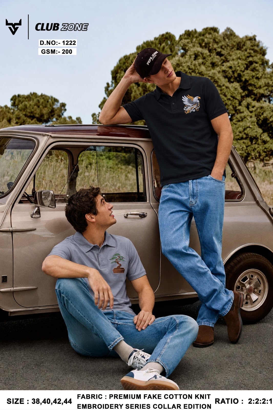 Dno 1222 Club Zone Fake Cotton Mens Tshirts Wholesale Rate