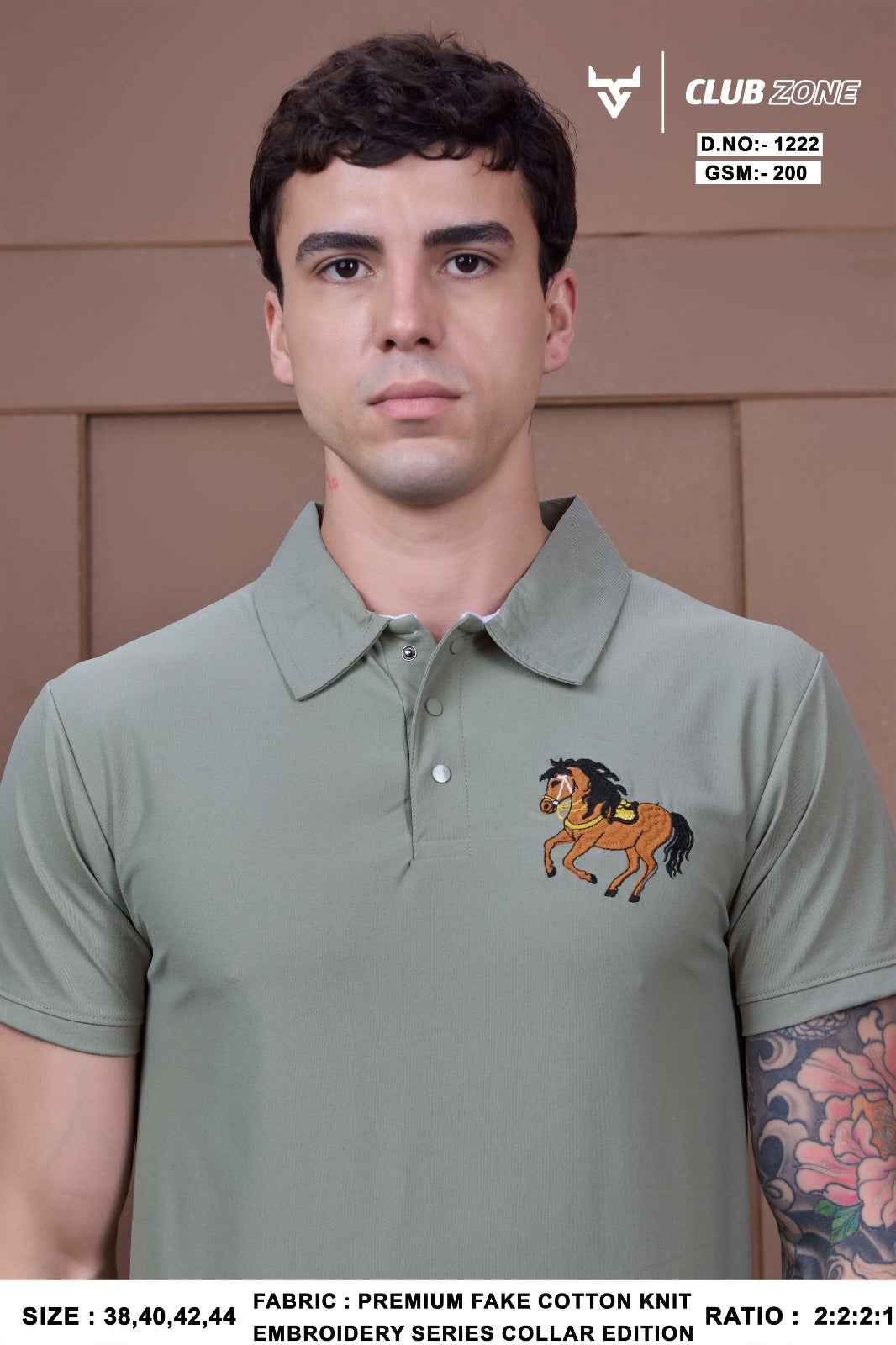 Dno 1222 Club Zone Fake Cotton Mens Tshirts Wholesale Rate